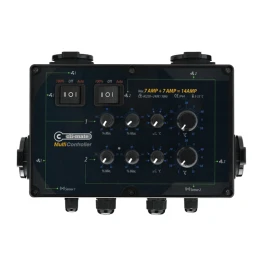 MC77 - CLI-MATE MULTI CONTROLLER 2 RÄUME MINIMUM, MAXIMUM UND HYSTERESE GESCHWINDIGKEIT 2X7A