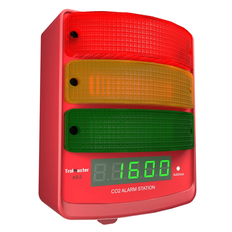 AS-2 - TROLMASTER - CO2 ALARM STATION MIT LED-ANZEIGE UND SIRENE FÜR CARBON-X