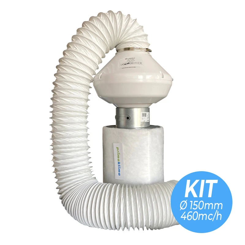 KVENT150 - KIT DE PURIFICACIÓN Y FILTRACIÓN DE AIRE 150 | Ø150mm - 460mc/h