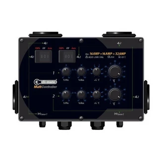 MC1616 - CLI-MATE MULTI CONTROLLER 2 PIÈCES VITESSE MINIMALE, MAXIMALE ET HYSTÉRÉSIS 2X16A