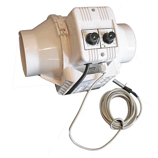 TT125UN - VENTS - ASPIRATEUR TT 125UN AVEC THERMOSTAT ET VITESSE MINIMALE CÂBLÉE | Ø 125mm - 280mc/h