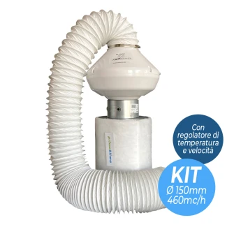 KVENT150UN - KIT DE PURIFICATION ET DE FILTRATION D'AIR 150UN | Ø150mm - 460mc/h