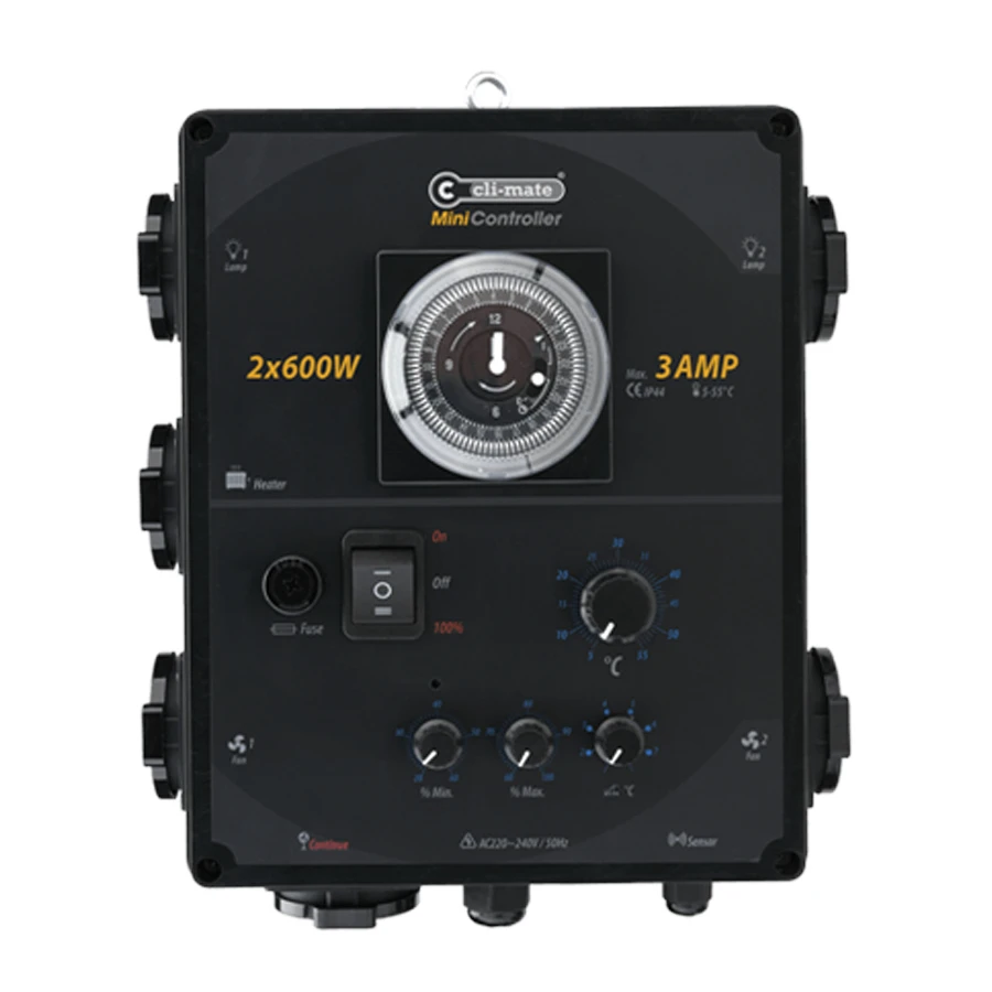 MH3 - CLI-MATE - MINI CONTROLLER | LUCI 2X600W  TEMPERATURA  |  3A